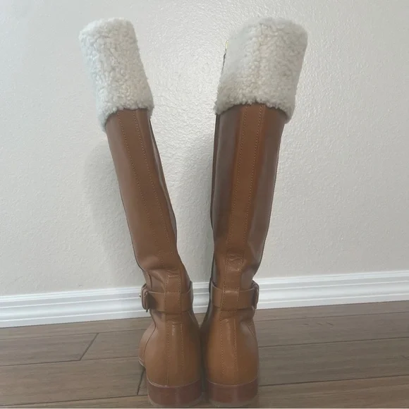 Tory Burch boots Shearling Leather Everly boots tall knee high boots luxury boot - Picture 7 of 16